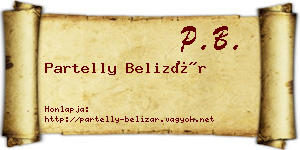 Partelly Belizár névjegykártya